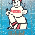 Снеговик хоккеист - вратарь веселый!