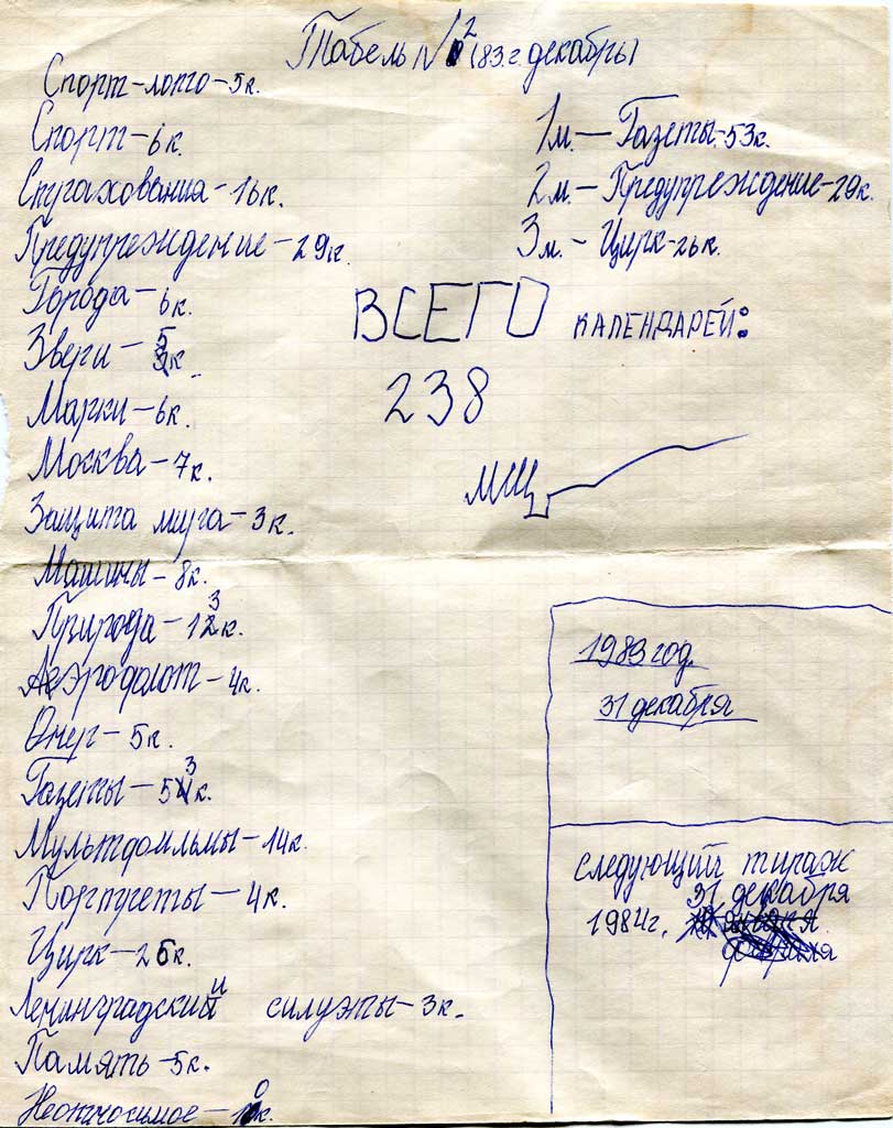 Коллекция карманных календарей СССР | mycollection.kz