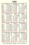 Карманный календарь 1988 года | Pocket calendar of USSR | Taschenkalender