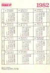 Карманный календарь 1982 года | Pocket calendar of 1982  Taschenkalender