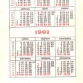 Советский карманный календарь 1983 года | Soviet pocket calendar