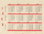 Pocket calendars - Pravda Newspaper - 1968 - Lenin