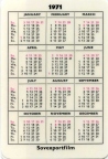 Карманный календарик СССР 1971 года | Pocket calendar of USSR | Taschenkalender