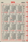 Советский карманный календарь 1974 года | Soviet pocket calendar