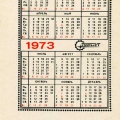 Советский карманный календарь 1973 года | Soviet pocket calendar	
