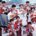 Kazakh musical band with accordion player