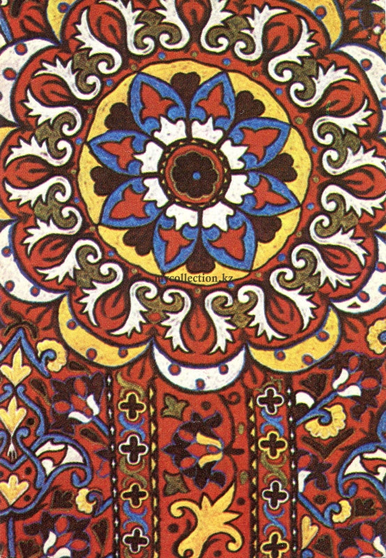 Фрагмент вышивки на халате -  Applied art of Kazakhstan - A fragment of embroidery on a Khalat.jpg